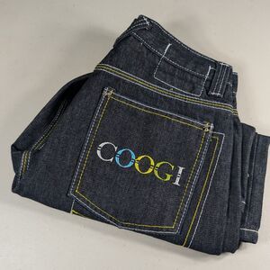 Coogi Jean Shorts Boys Size 16 Black Logo Pocket Y2K Hip Hop Streetwear Denim